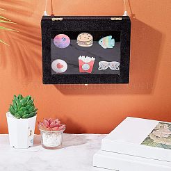 Деревянные презентационные коробки для хранения и демонстрации бейджей CON-WH0086-13