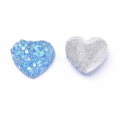 Cabochons brillants en résine druzy&nbsp;RESI-WH0008-30I