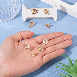 8 шт. 4 стиля сережек-гвоздиков из латуни с прозрачным кубическим цирконием&nbsp;KK-TA0002-61