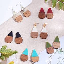 14 pièces 7 styles résine opaque et pendentifs en résine feuille transparente&nbsp;RESI-SZ0001-81