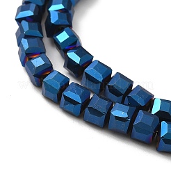 Стеклянные бусины с гальваническим покрытием &nbsp;X-EGLA-D018-4x4mm-55