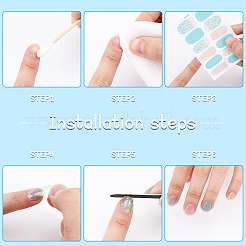 24 стиль полноцветные наклейки для ногтей&nbsp;MRMJ-GL0001-10