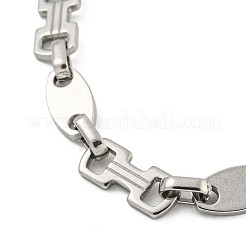 Bracelets en acier inoxydable 304 anti-ternissement avec chaînes à maillons ovales et haltères pour hommes et femmes&nbsp;BJEW-D042-11P