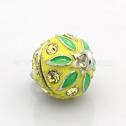 Покрытые платиной круглые магнитные застежки из сплава эмали с петлями&nbsp;ENAM-P099-06