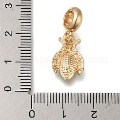 ラックメッキ合金エナメルヨーロッパダングルチャーム  エメラルドラインストーン付きてんとう虫の大きな穴のペンダント  ゴールドカラー  26mm  穴：4.5mm  てんとう虫：16x10.5x4mm&nbsp;PALLOY-A009-16G