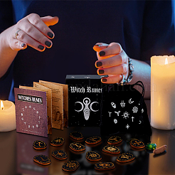 Деревянные ведьмовские руны AJEW-DC0002-03