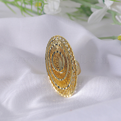 Геометрические полые латунные кольца для женщин KJ9781