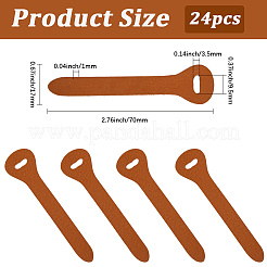 24 шт. головка для застежки-молнии из коровьей кожи PURS-GF0001-09B