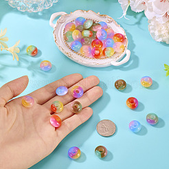 56 шт. 7-х цветные трехцветные европейские бусины из смолы RESI-TA0004-40