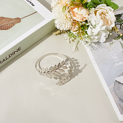 1шт. браслеты-манжеты из сплава листьев для женщин&nbsp;AJEW-CY0001-33P