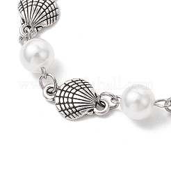 Браслеты из сплава в форме ракушки серии Ocean&nbsp;BJEW-JB11840-03