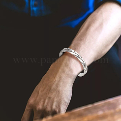 5 шт. набор из 5 стилей браслетов-манжет в тибетском стиле из сплава и нержавеющей стали 304 для женщин BJEW-AN0001-45