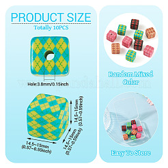 Печатные непрозрачные акриловые бусины&nbsp;MACR-TA0002-42