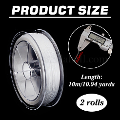 10 m 1 Rollen Polyester-Perlenfäden für Saatperlen&nbsp;OCOR-WH0082-348