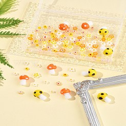 156шт 10 стиля стеклянные бусины миллефиори ручной работы LAMP-FS0001-32