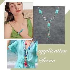 6 стиль синтетические бирюзовые бусины нити&nbsp;G-NB0003-63