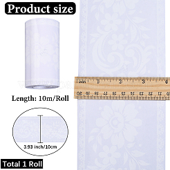 ガラス窓の装飾用のPVC防水自己粘着レースフラワーステッカー  花  100mm&nbsp;DIY-WH20002-636C