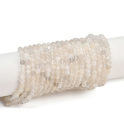 Натуральные белые нити из лунного камня G-G970-37-4mm