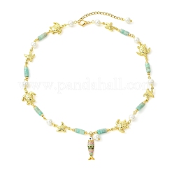 Collane con pendente in acciaio inossidabile 304 smaltato&nbsp;NJEW-JN06621