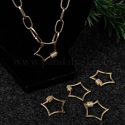 Латунь микропаве прозрачный кубический цирконий винт карабин брелоки ZIRC-T010-07G