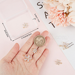 6шт 2 стиля латунные микропаве прозрачные подвески с кубическим цирконием ZIRC-BBC0002-48