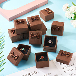 Квадратные картонные бумажные подарочные коробки для хранения колец CON-TAC0001-17D