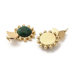 Pendentifs soleil à facettes en jade africain naturel&nbsp;STAS-Z053-01G