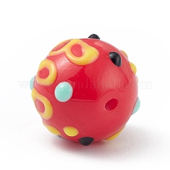 Непрозрачные окрашенные стеклянные бусины&nbsp;GLAA-B001-01J