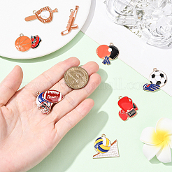 18шт 9 стиля подвески из цинкового сплава с эмалью&nbsp;FIND-SC0020-54