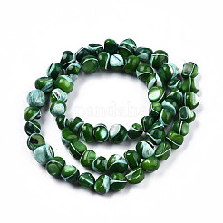 Нити бусин из натуральных трохоидных/трохус ракушек SSHEL-N032-48-A04