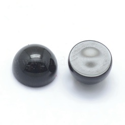 天然染色＆加熱黒瑪瑙カボション  半円  4x2~2.5mm&nbsp;G-P393-R02-4mm