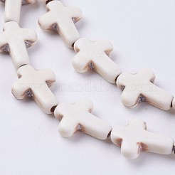 Синтетических нитей бирюзовые бусы&nbsp;G-E456-15D-12x16m