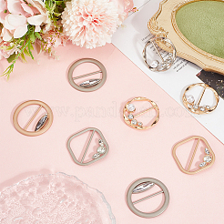 6 шт. 6 стиля пряжек из сплава со стразами&nbsp;AJEW-GF0011-34