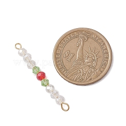 7 шт. 7-цветные подвески-фигурки из гальванического стекла в форме граненых ронделей и биконусов&nbsp;PALLOY-JF04762