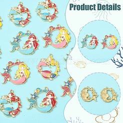 16шт 4 стиля подвески из сплава с эмалью&nbsp;ENAM-FS0002-24