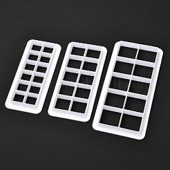 3 Größen quadratische Ausstechformen aus lebensmittelechtem Kunststoff&nbsp;DIY-L057-12