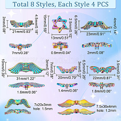 32 шт. 8-х стилевые бусины из сплава для покрытия стойки&nbsp;FIND-PH0007-63