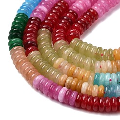 Окрашенные природные белый нефрит бисер пряди G-H333-02B