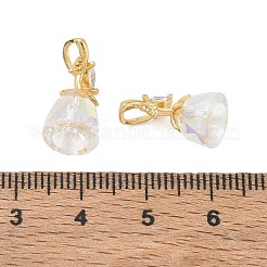Pendentifs avec zircon cubiques à micro-pavés en laiton&nbsp;CU-CBA8C34-01G-01