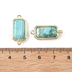 Окрашенный натуральный говлит граненый прямоугольник соединительные подвески&nbsp;G-H323-04G-02