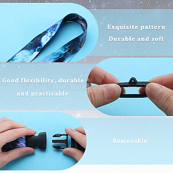 2шт. 2-х сторонний ремешок для держателя карт из полиэфирной ленты&nbsp;DIY-GF0008-33