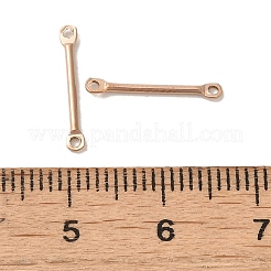 イオンプレーティング（IP）304ステンレススチールコネクタチャーム  バーリンク  ローズゴールド  15x2x1mm  穴：1mm&nbsp;STAS-Q323-04D-RG