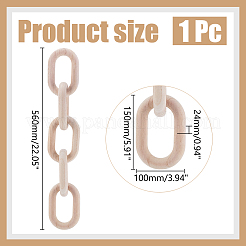 Деревянная цепочка с одним звеном&nbsp;AJEW-WH0314-882B