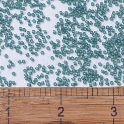 MIYUKIデリカビーズ  シリンダー  日本製シードビーズ  11/0  （db1283)マットカリブ透明ティールab  1.3x1.6mm  穴：0.8mm  約2000PCS /ボトル  10 G /ボトル&nbsp;SEED-JP0008-DB1283