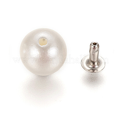 ABS Kunststoff Imitation Perle Nietnieten&nbsp;LS-KY-L076-B-01