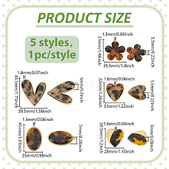 5 шт. 5 стиля подвески из нержавеющей стали 304&nbsp;STAS-PH0006-78