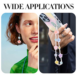 200шт 4 стиля матовые прозрачные акриловые бусины&nbsp;OACR-TA0003-54