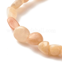 Bracciale elasticizzato con perline di pietra naturale naturale per bambini&nbsp;BJEW-JB07031-09