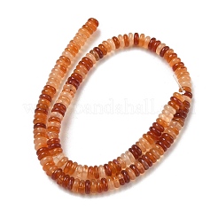 天然石カーネリアンビーズ連売り  滑らかなロンデル  6.5x2.5mm  穴：1.1mm  約167個/連  14.88''（37.8センチメートル）&nbsp;GG-CBAC08A-A04-01