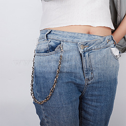 2 шт. 2-х стильный пояс-цепочка из цинкового сплава с черепом AJEW-AR0001-75